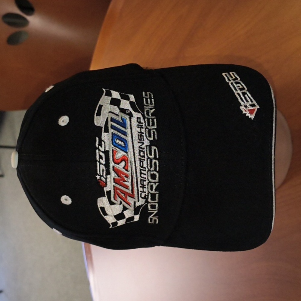 AMSOIL Championship Snocross Series iSOC Embroidered Logo Strap-on Hat Cap New